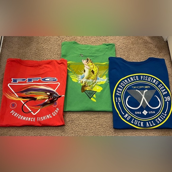 Columbia Other - Columbia Bundle (3) Performance Fishing Gear Tee Sz 2XT/2TL
